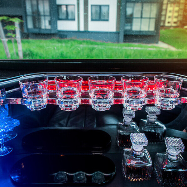white-dodge-charger-limo interior